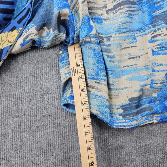 Kantha Bae Shorts Womens One Size Blue Butterfly Pull On Boho Hippie Lagenlook - Picture 7 of 7